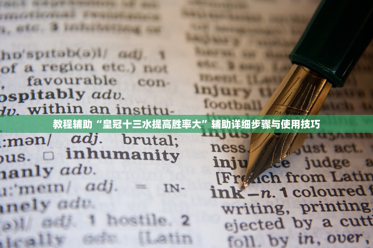 教程辅助“皇冠十三水提高胜率大”辅助详细步骤与使用技巧